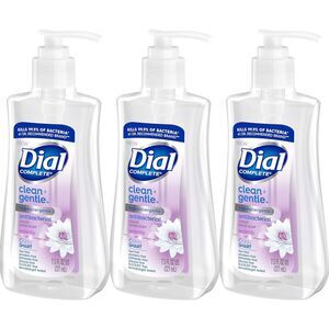 3-PACK Dial Clean + Gentle Antibacterial Liquid Hand Soap Waterlily 7.5 oz
